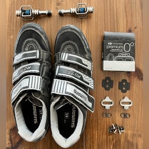 Shimano R075 SPD SL and Crank Brothers EggBeaters